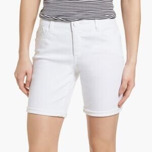 Wit & Wisdom Ab'Solution White Denim Shorts 18 NWT